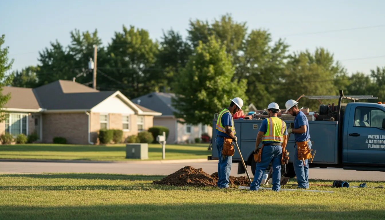 Residential water line and bathroom plumbing service in Otwell, IN